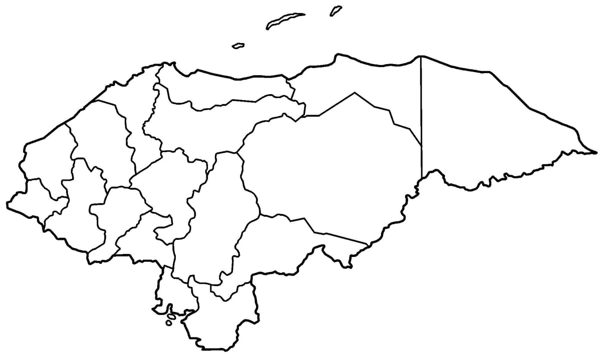 xəritə boş kart Honduras