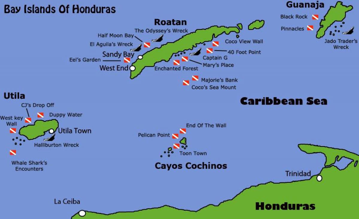 adanın Honduras xəritə