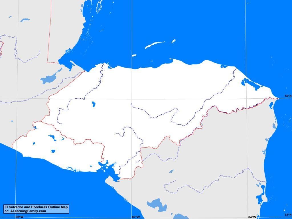 Honduras boş xəritə