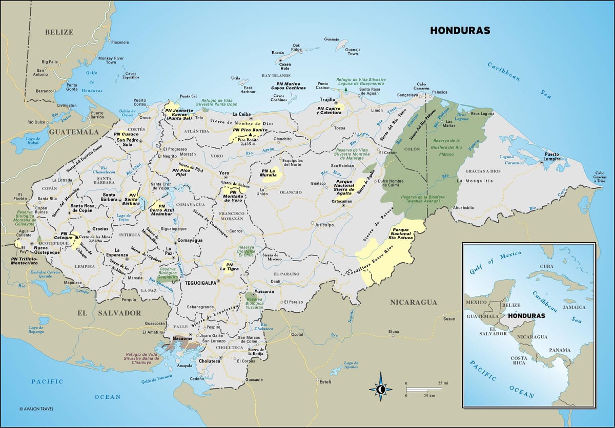 kart Honduras turist