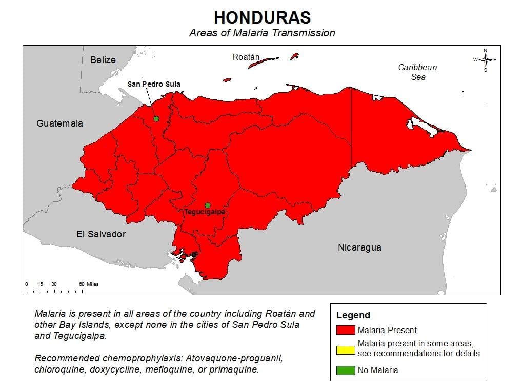kart Honduras ilə malyariya