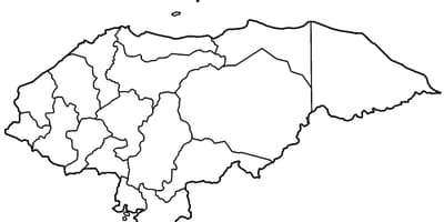 Xəritə boş kart Honduras