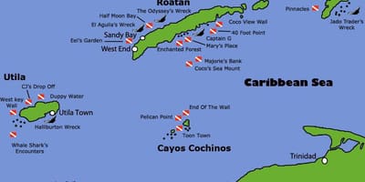 Adanın Honduras xəritə