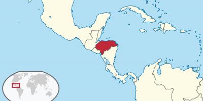 Yeri Honduras dünya xəritəsində