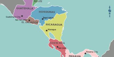 Kart Honduras xəritə Mərkəzi Amerika