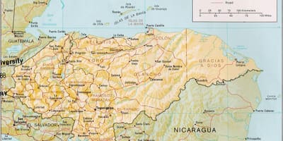 Bəy adanın роатан Honduras xəritə